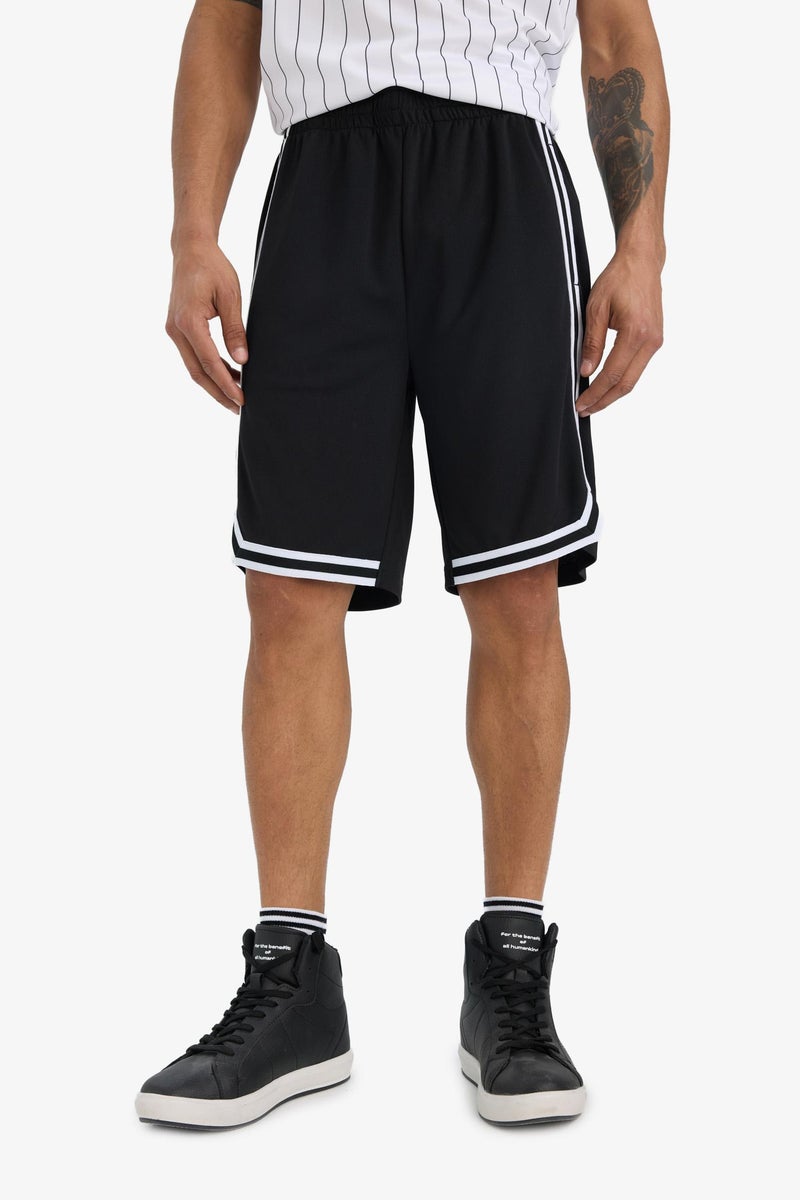 DeFacto Black Man DeFactoFit Fast Drying Standard Fit Sports Heavy Fabric Shorts Casual - Image 5
